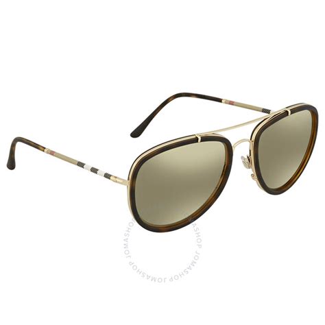 burberry be3090q 58|Burberry BE3090Q Light Brown Mirror Dark Gold Pi .